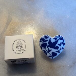 Diptyque Blue and White Heart Ceramic